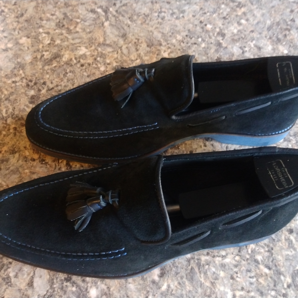 Donald J Pliner Men's Navy Tassel Dress Suede Shoes Size 11D (31)